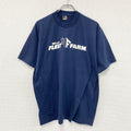 FRUIT OF THE LOOM　フルーツオブザルーム　半袖プリントTシャツ　シングルステッチ　ヴィンテージ　紺　ネイビー　XLサイズ　古着