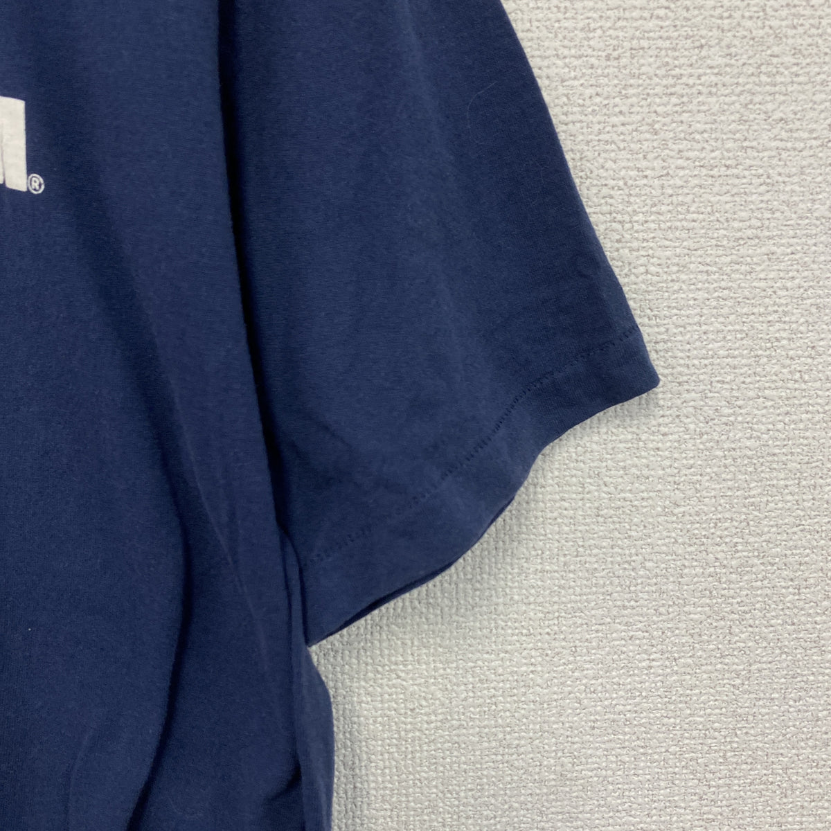 FRUIT OF THE LOOM　フルーツオブザルーム　半袖プリントTシャツ　シングルステッチ　ヴィンテージ　紺　ネイビー　XLサイズ　古着
