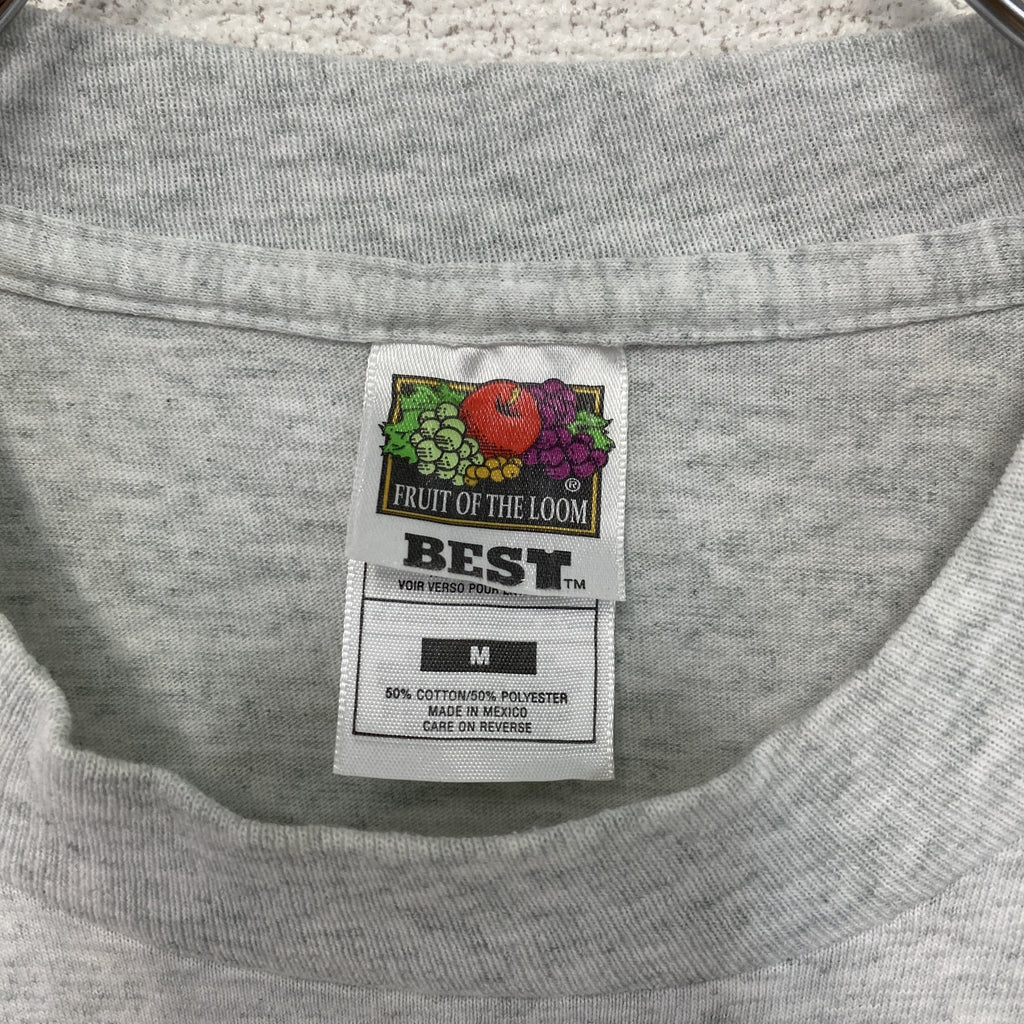 FRUIT OF THE LOOM　フルーツオブザルーム　半袖プリントTシャツ　シングルステッチ　ヴィンテージ　グレー　Mサイズ　古着