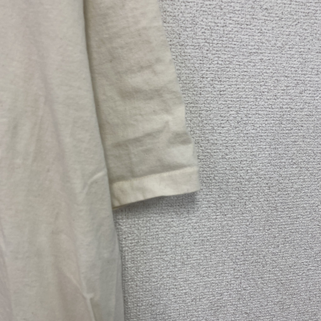 Hanes　ヘインズ　半袖プリントTシャツ　シングルステッチ　ヴィンテージ　アイボリー　2XLサイズ　古着