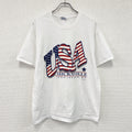 Hanes　ヘインズ　半袖プリントTシャツ　シングルステッチ　ヴィンテージ　白　ホワイト　Lサイズ カットソー メンズ コットン 古着