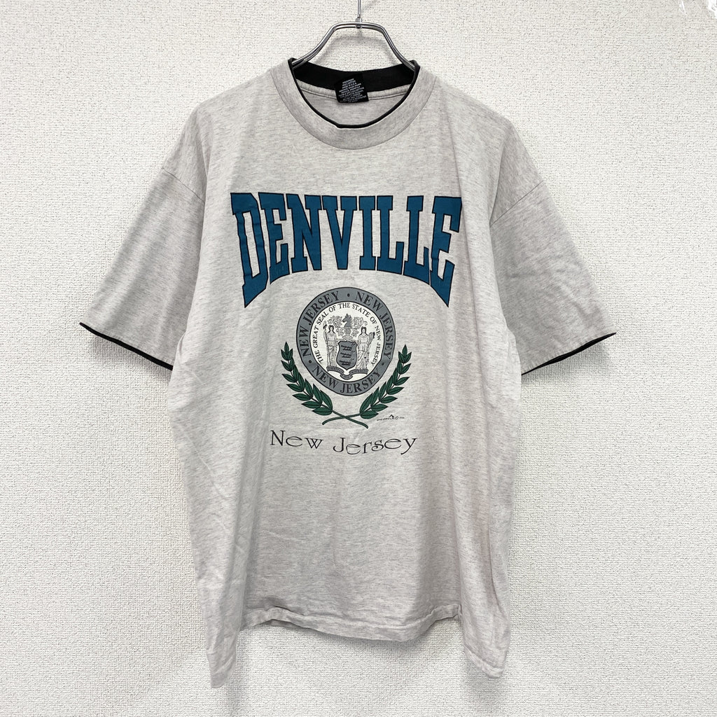 SIGNAL SPORTS　半袖プリントTシャツ　シングルステッチ　ヴィンテージ 　グレー　XLサイズ　古着