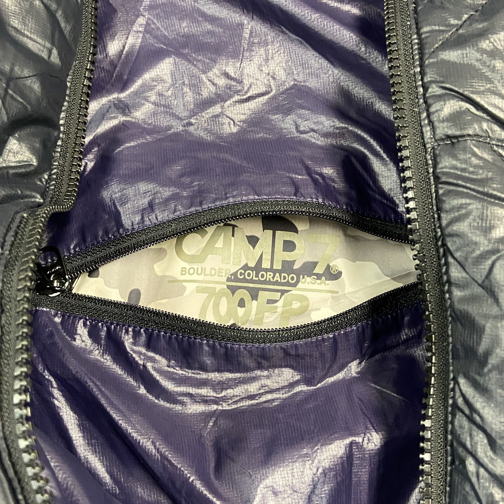 　70s～80s　CAMP7　キャンプセブン　ダウンジャケット　ダウン90％　ヴィンテージ　vintage　XLサイズ　紺　ネイビー　古着