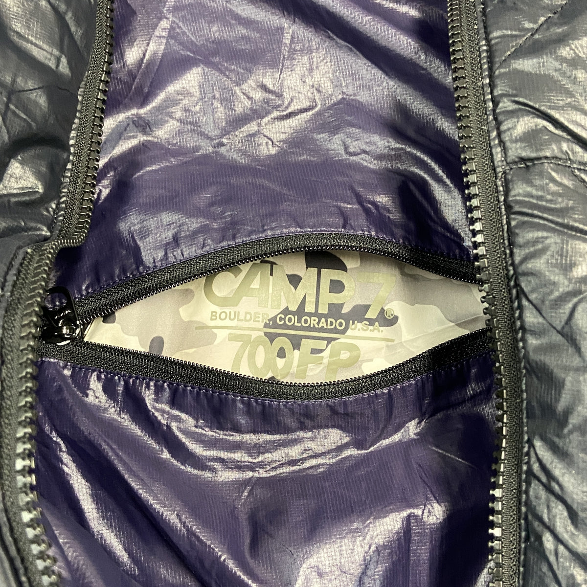 　70s～80s　CAMP7　キャンプセブン　ダウンジャケット　ダウン90％　ヴィンテージ　vintage　XLサイズ　紺　ネイビー　古着