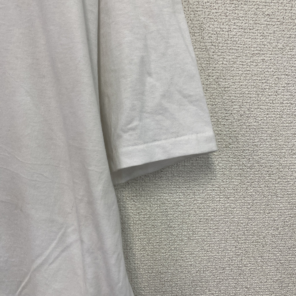 Hanes　ヘインズ　半袖プリントTシャツ　シングルステッチ　ヴィンテージ　白　ホワイト　XLサイズ カットソー メンズ コットン 古着