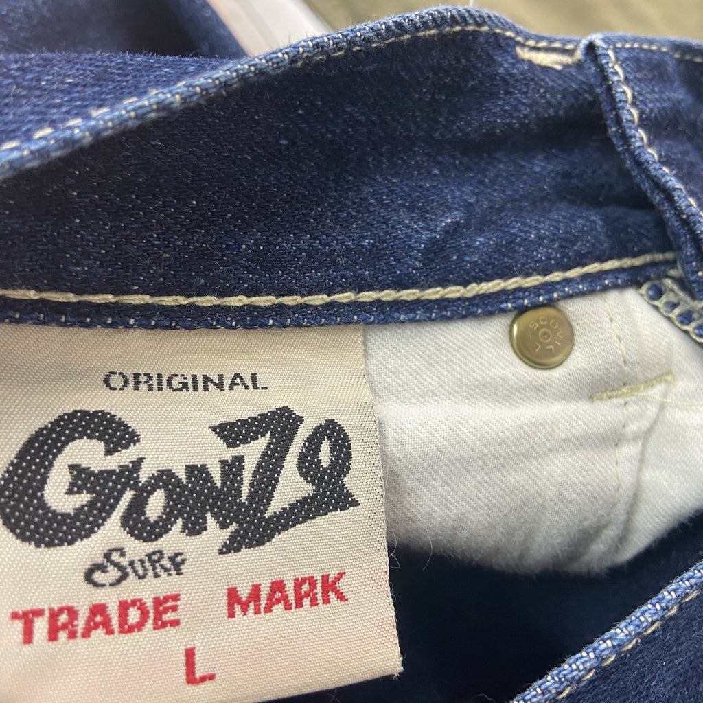 GONZO　ゴンゾー　デニムパンツ/ジーンズ　ジップフライ　インディゴ　Lサイズ　古着