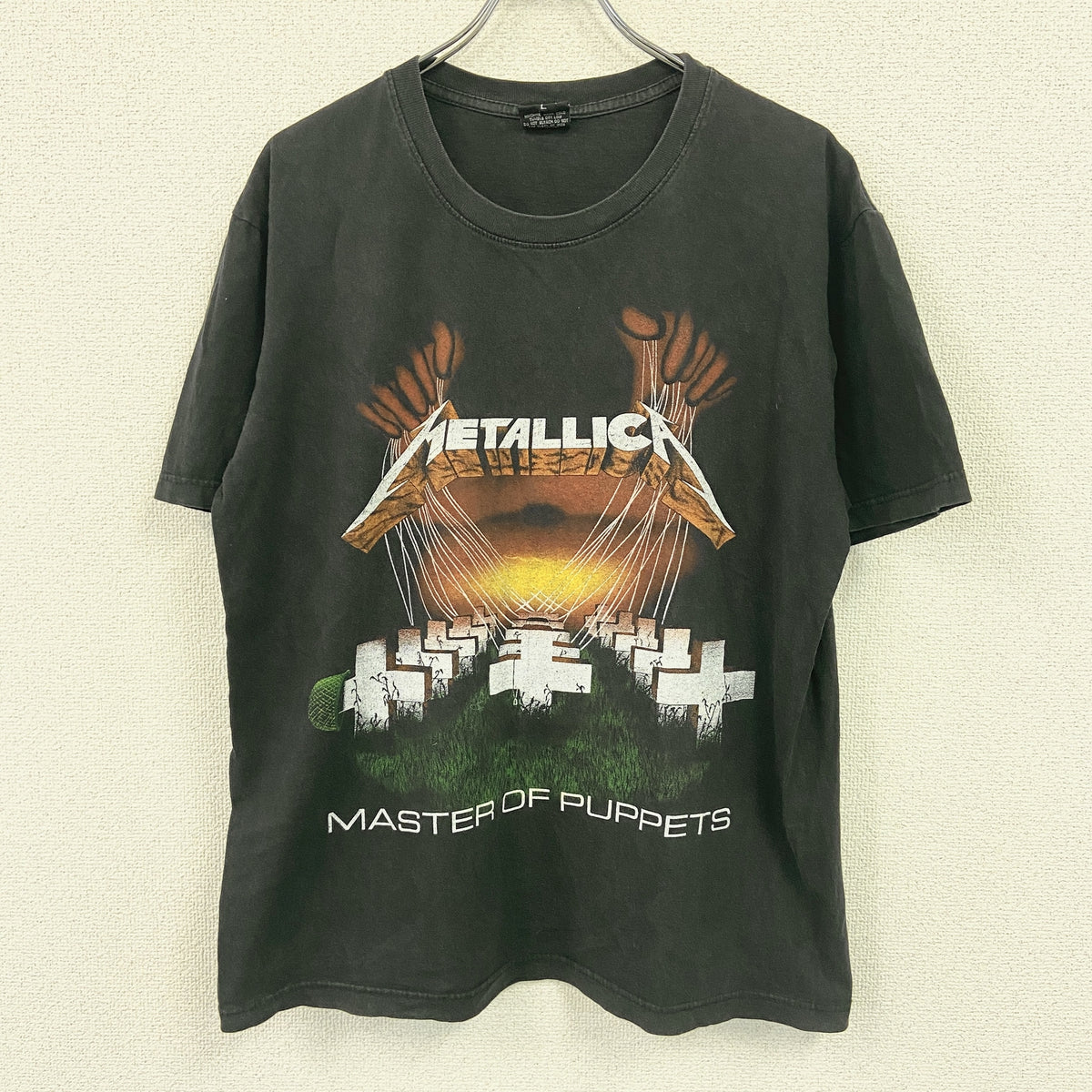 RED ROCK OF THE T-SHIRTS　半袖バンドプリントTシャツ　METALLICA　メタリカ　メタル・マスター　アルバムジャケット　黒　ブラック　Lサイズ　古着