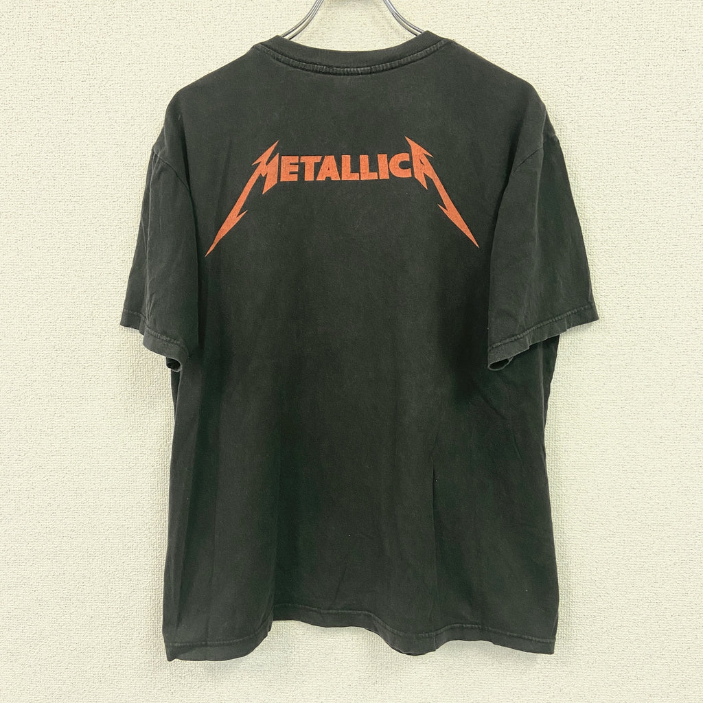 RED ROCK OF THE T-SHIRTS　半袖バンドプリントTシャツ　METALLICA　メタリカ　メタル・マスター　アルバムジャケット　黒　ブラック　Lサイズ　古着
