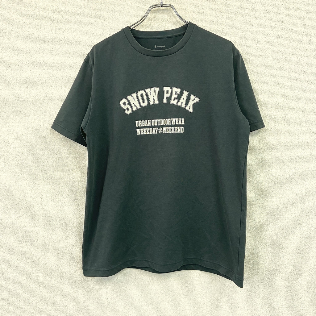 snow peak　スノーピーク　BEAUTY&YOUTH UNITED ARROWS　ビューティ&ユースユナイテッドアローズ　半袖プリントTシャツ　黒　ブラック　古着
