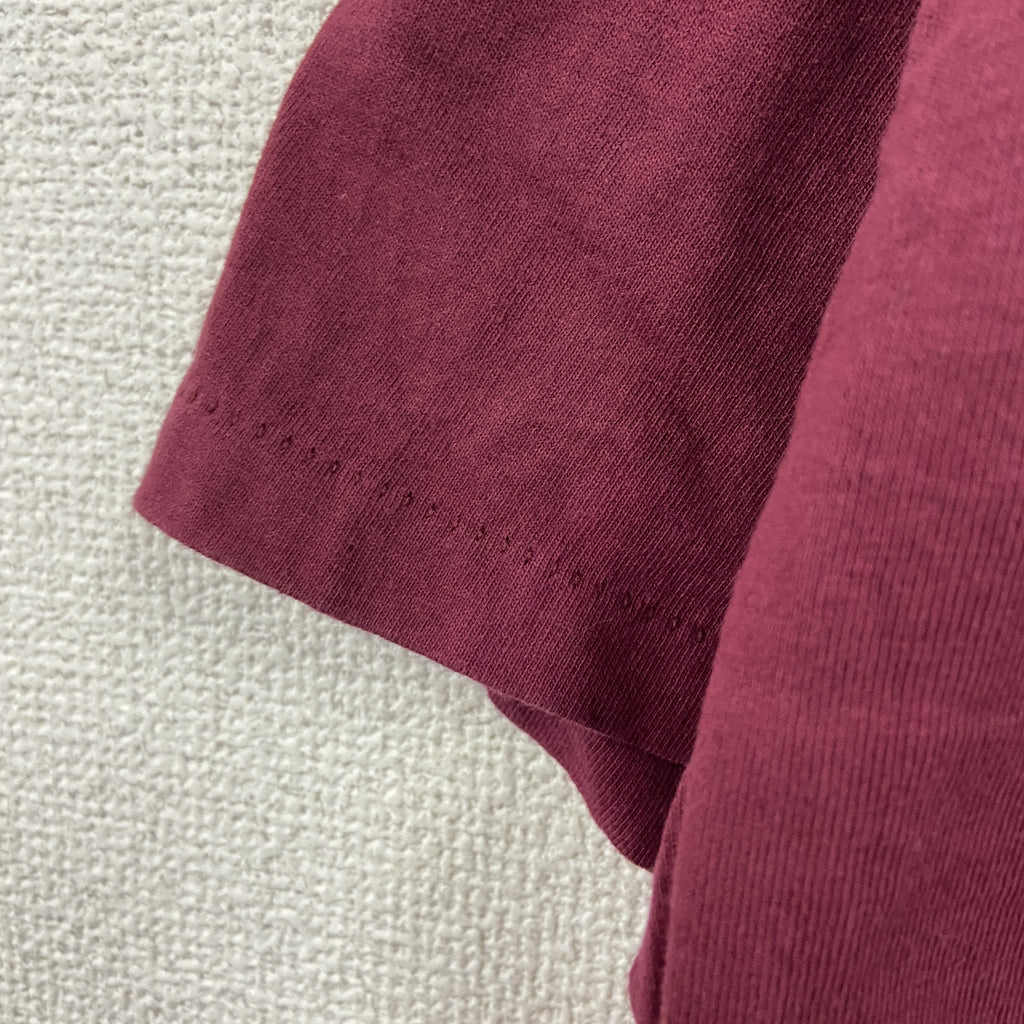 ONEITA　オニータ　半袖プリントTシャツ　シングルステッチ　ヴィンテージ 　ボルドー　Lサイズ　古着