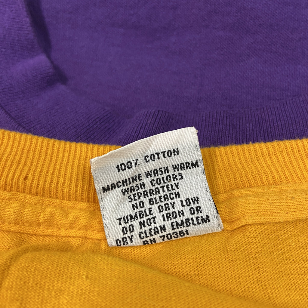 HRLA Los Angeles　半袖プリントTシャツ　シングルステッチ　ヴィンテージ　黄色　イエロー　Ｌサイズ カットソー メンズ コットン 古着