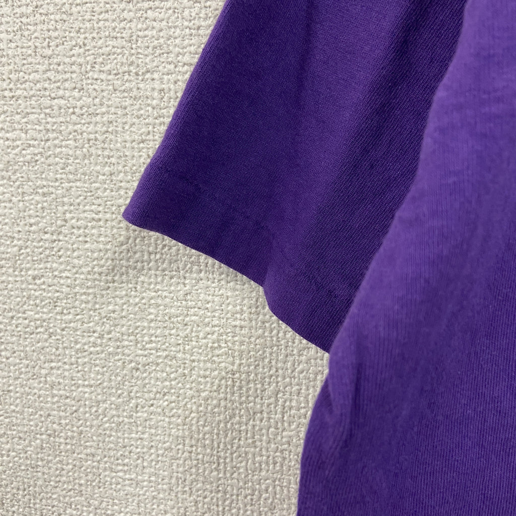 TULTEX　タルテックス　半袖プリントTシャツ　シングルステッチ　ヴィンテージ　紫　パープル　XLサイズ カットソー メンズ コットン 古着