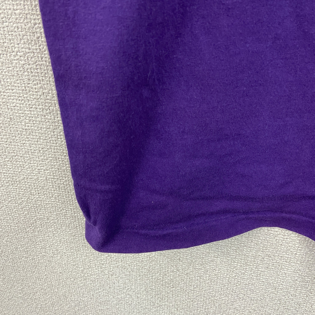 TULTEX　タルテックス　半袖プリントTシャツ　シングルステッチ　ヴィンテージ　紫　パープル　XLサイズ カットソー メンズ コットン 古着