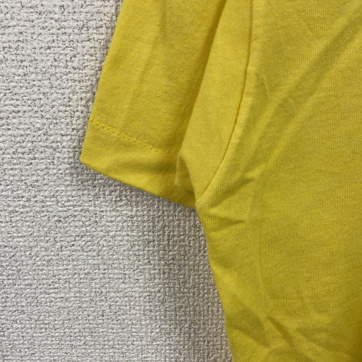 FRUIT OF THE LOOM　フルーツオブザルーム　半袖プリントTシャツ　シングルステッチ　ヴィンテージ　黄色　イエロー　XXLサイズ　古着