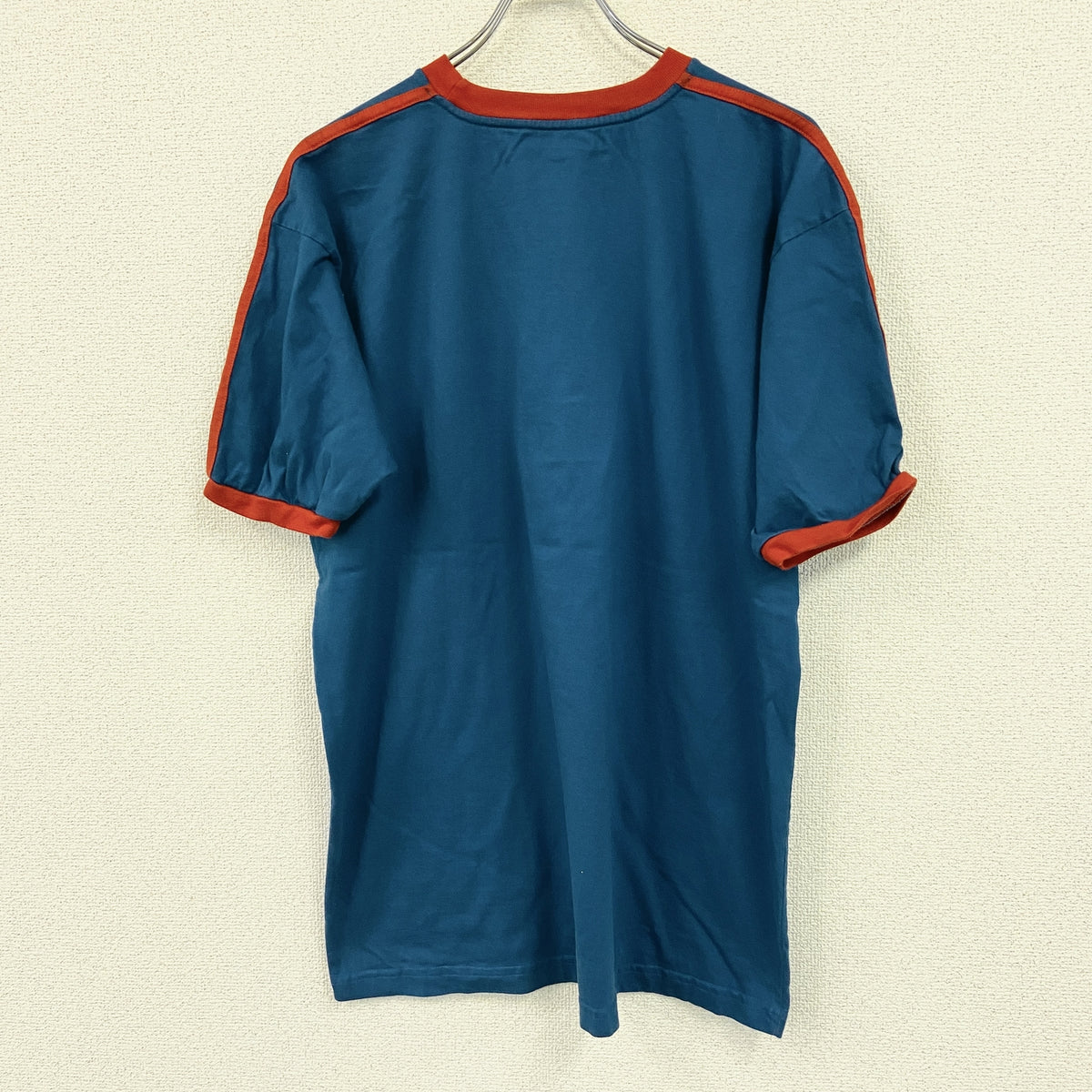 international　インターナショナル　半袖リンガーTシャツ　バイカラー　青　ブルー　赤　レッド　2XLサイズ　古着