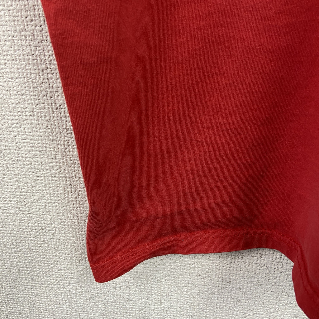 半袖プリントTシャツ　シングルステッチ　ヴィンテージ　赤　レッド　古着