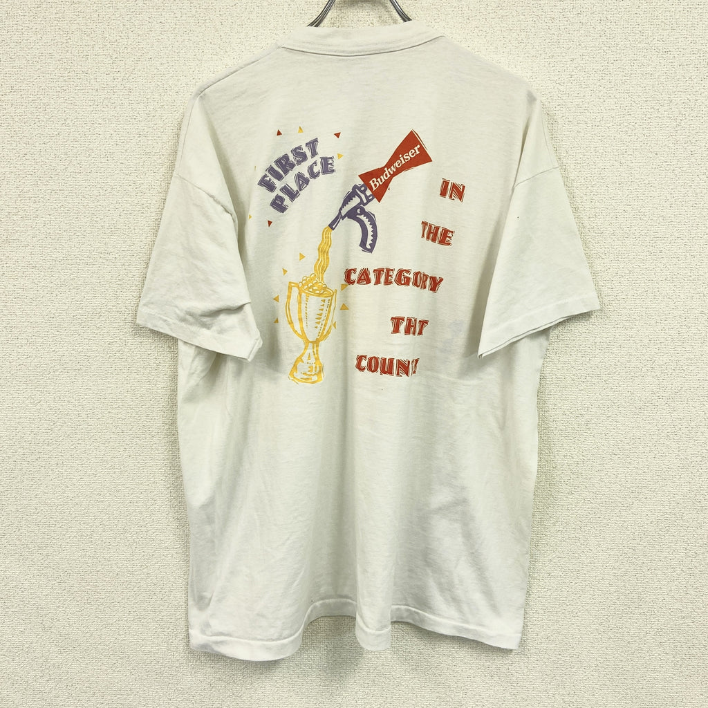 FRUIT OF THE LOOM　フルーツオブザルーム　半袖プリントTシャツ　シングルステッチ　ヴィンテージ　白　ホワイト　XXLサイズ　古着