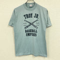 JERZEES　ジャージーズ　半袖プリントTシャツ　シングルステッチ　ヴィンテージ　青　ライトブルー　Mサイズ　古着