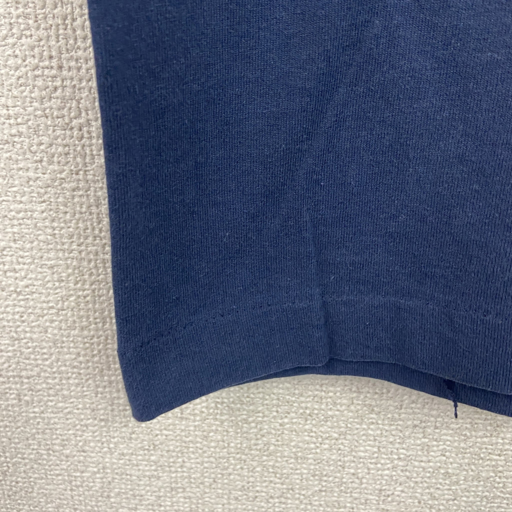 FRUIT OF THE LOOM　フルーツオブザルーム　半袖プリントTシャツ　シングルステッチ　ヴィンテージ　紺　ネイビー　Sサイズ　古着