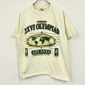 Hanes　ヘインズ　半袖プリントTシャツ　シングルステッチ　ヴィンテージ　クリーム色　Lサイズ カットソー メンズ コットン 古着