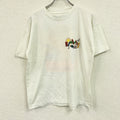 半袖プリントTシャツ　シングルステッチ　ヴィンテージ　白　ホワイト カットソー メンズ コットン 古着