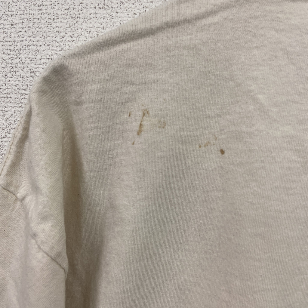 DELTA　デルタ　半袖プリントTシャツ　シングルステッチ　ヴィンテージ 　クリーム色　XLサイズ　古着