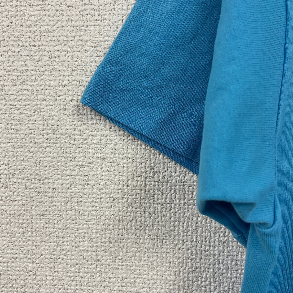 FRUIT OF THE LOOM　フルーツオブザルーム　半袖プリントTシャツ　シングルステッチ　ヴィンテージ　青　ブルー　Mサイズ　古着
