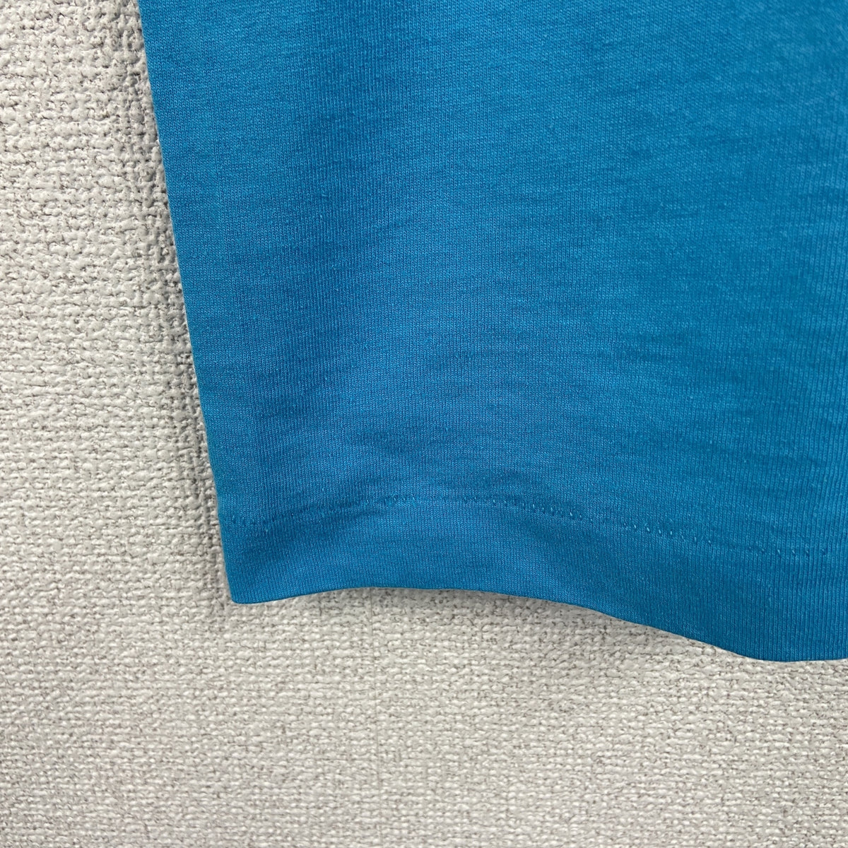 FRUIT OF THE LOOM　フルーツオブザルーム　半袖プリントTシャツ　シングルステッチ　ヴィンテージ　青　ブルー　Mサイズ　古着