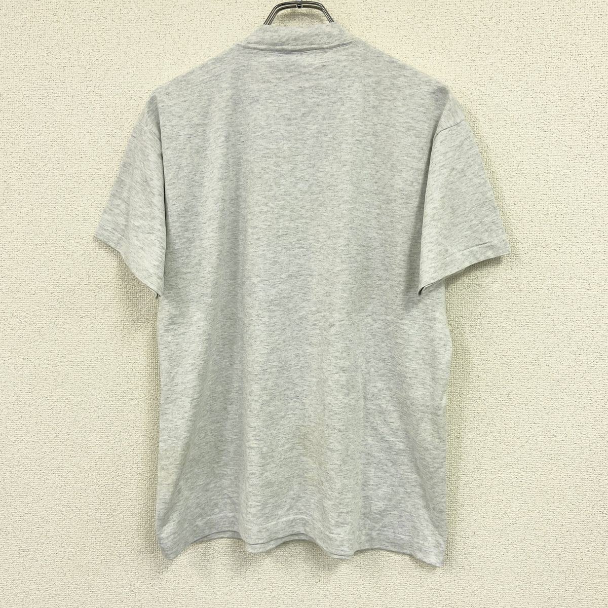 FRUIT OF THE LOOM　フルーツオブザルーム　半袖プリントTシャツ　シングルステッチ　ヴィンテージ　霜降りグレー　Lサイズ カットソー メンズ コットン 古着