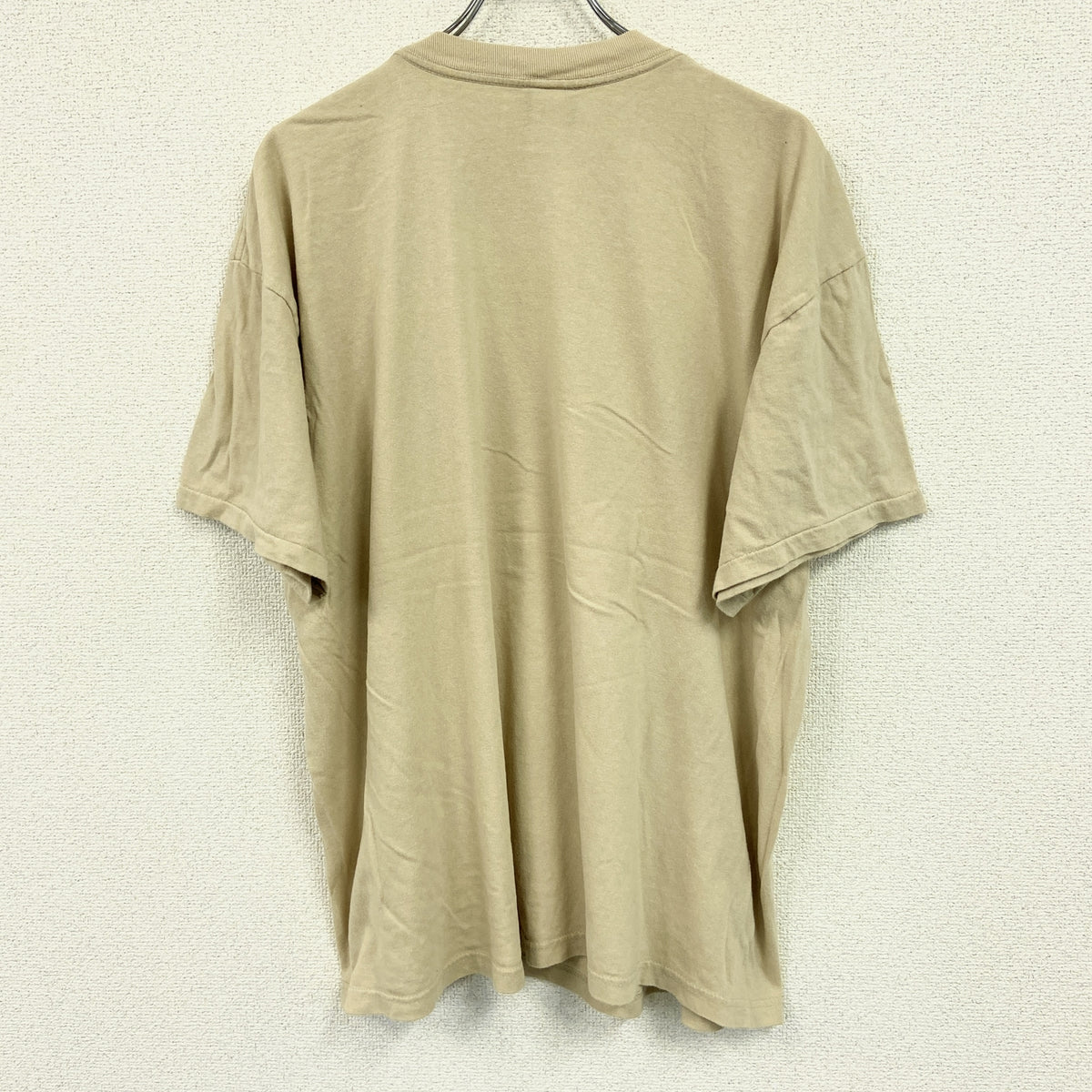 TSi　半袖プリントTシャツ　シングルステッチ　ヴィンテージ ベージュ　XLサイズ カットソー メンズ コットン 古着