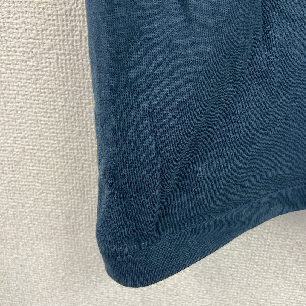 Hanes　ヘインズ　半袖プリントTシャツ　シングルステッチ　ヴィンテージ　紺　ネイビー　XLサイズ　古着