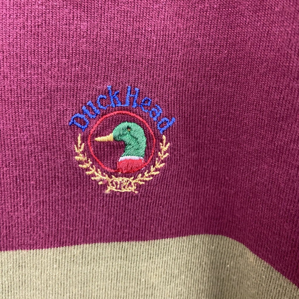 Duck Hord 　半袖プリントTシャツ　シングルステッチ　ヴィンテージ　ボーダー柄　Mサイズ　古着