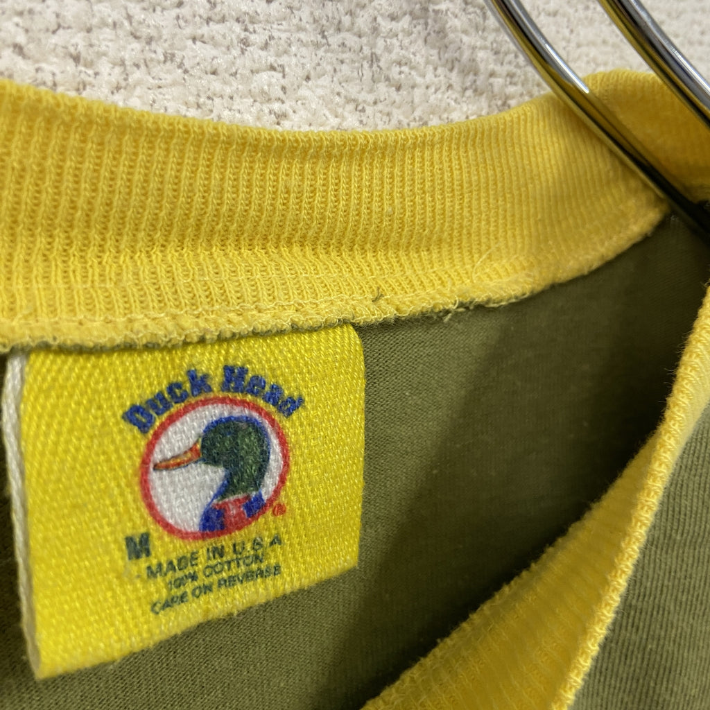 Duck Hord 　半袖プリントTシャツ　シングルステッチ　ヴィンテージ　ボーダー柄　Mサイズ　古着