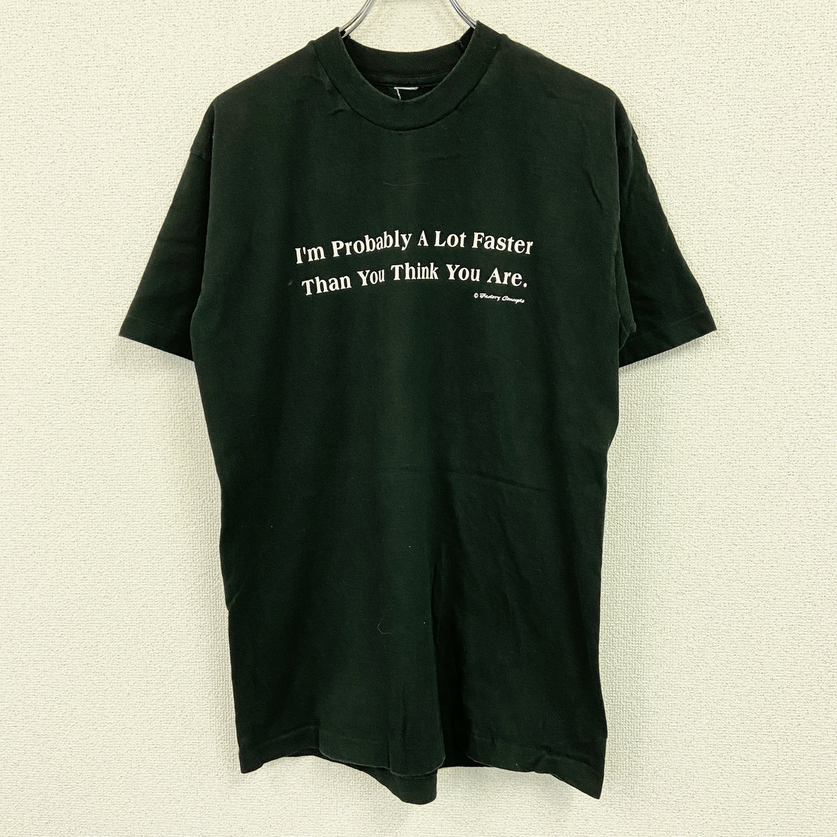 半袖プリントTシャツ　シングルステッチ　ヴィンテージ　黒　ブラック カットソー メンズ 古着