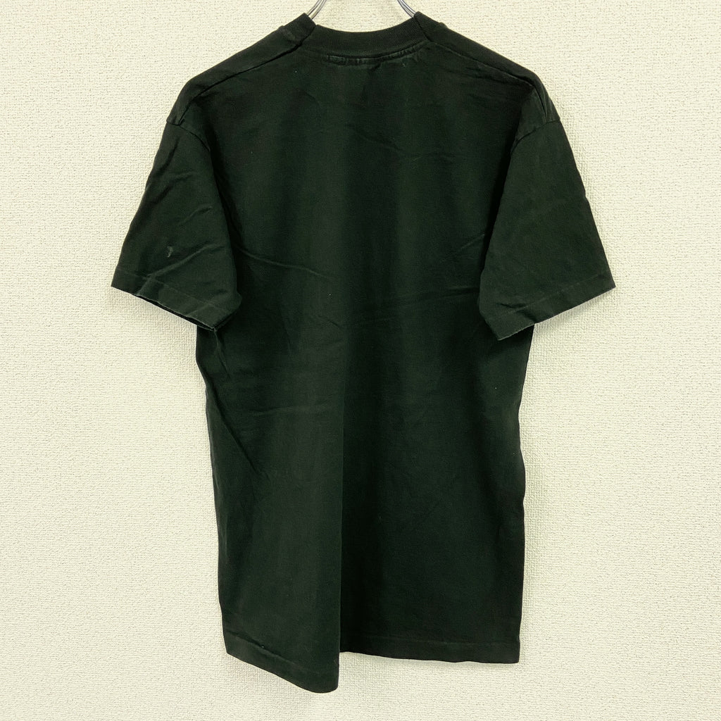 半袖プリントTシャツ　シングルステッチ　ヴィンテージ　黒　ブラック カットソー メンズ 古着