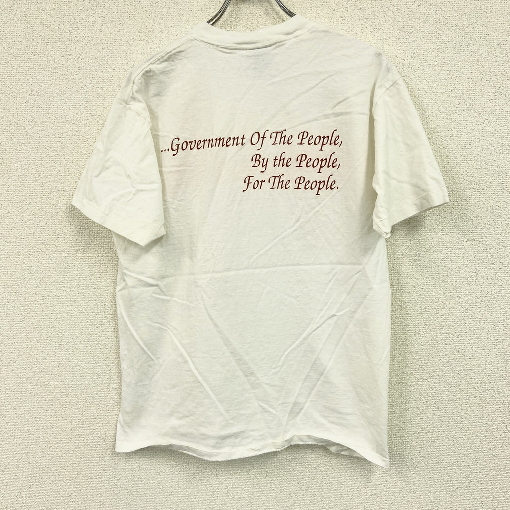 ONEITA　オニータ　半袖プリントTシャツ　シングルステッチ　ヴィンテージ 　白　ホワイト　Lサイズ　古着