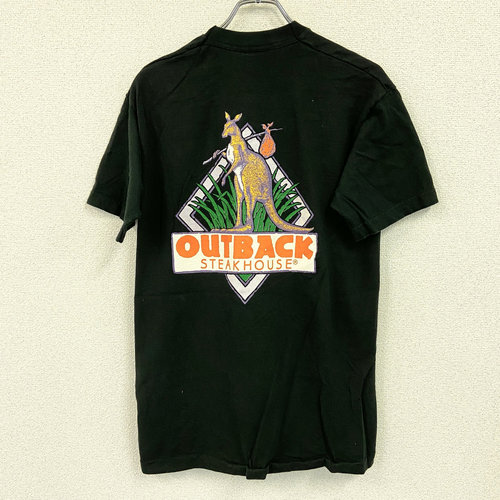FRUIT OF THE LOOM　フルーツオブザルーム　半袖プリントTシャツ　シングルステッチ　ヴィンテージ　黒　ブラック　Lサイズ カットソー メンズ コットン 古着