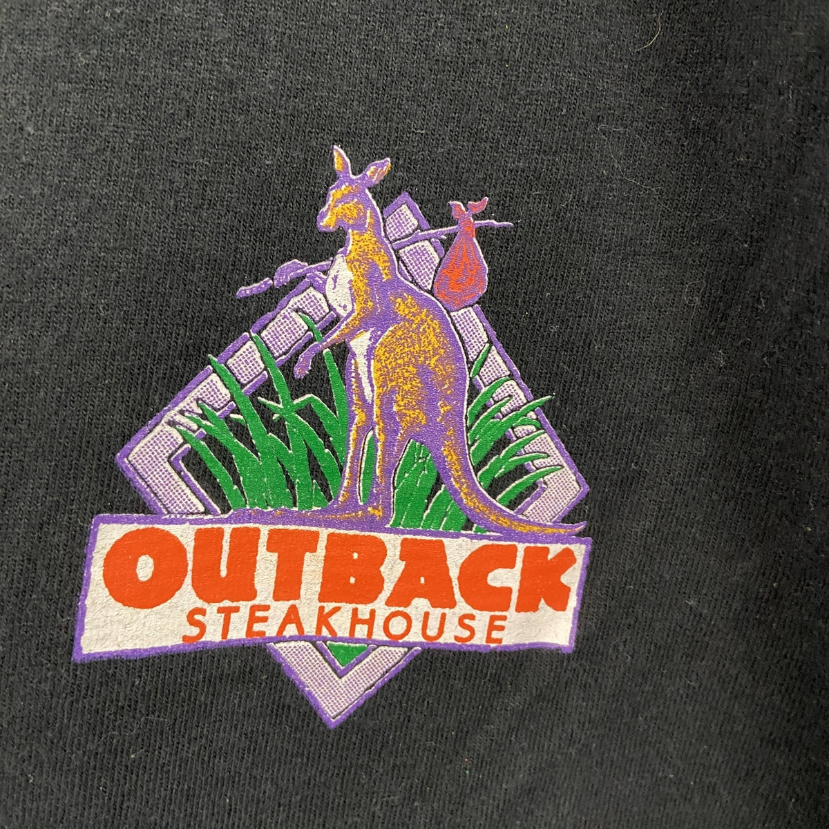 FRUIT OF THE LOOM　フルーツオブザルーム　半袖プリントTシャツ　シングルステッチ　ヴィンテージ　黒　ブラック　Lサイズ カットソー メンズ コットン 古着