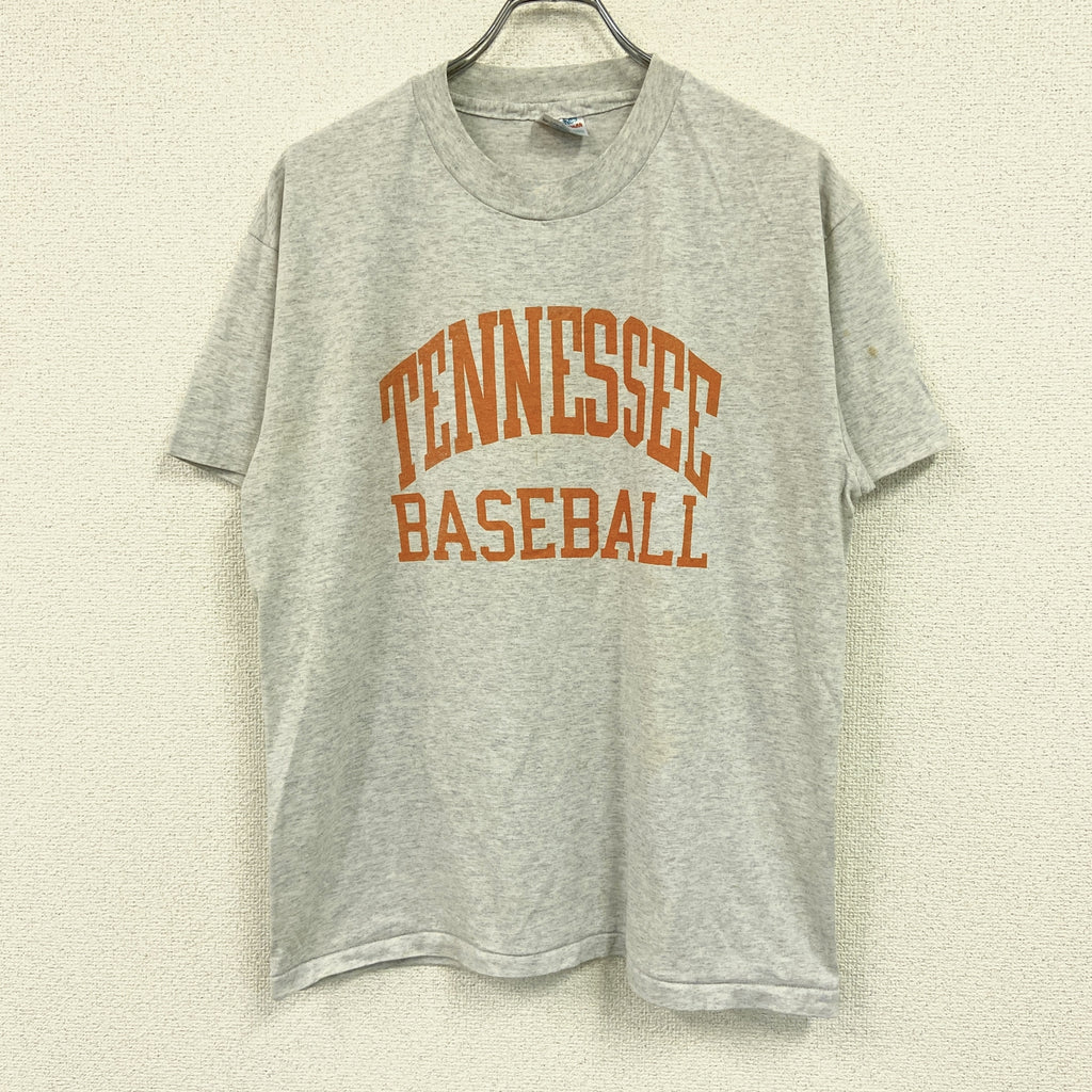 Hanes　ヘインズ　半袖プリントTシャツ　シングルステッチ　ヴィンテージ　灰色　グレー　Lサイズ カットソー メンズ コットン 古着