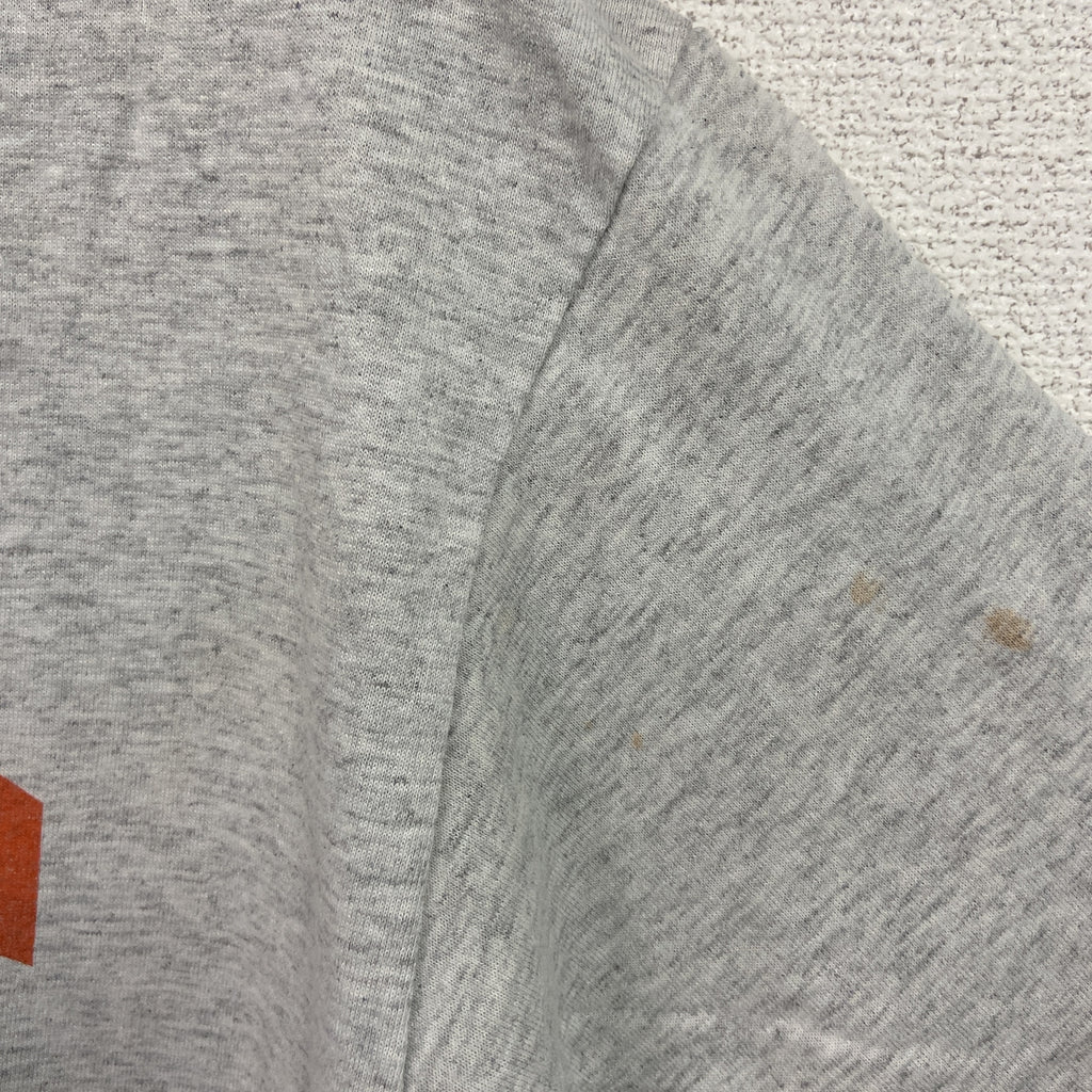 Hanes　ヘインズ　半袖プリントTシャツ　シングルステッチ　ヴィンテージ　灰色　グレー　Lサイズ カットソー メンズ コットン 古着