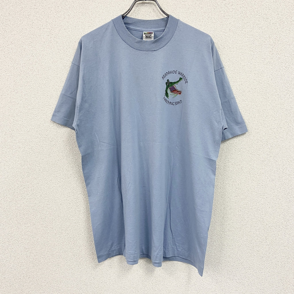 90s　Fruit of the Loom　フルーツオブザルーム　HOOK　フック　半袖Tシャツ　シングルステッチ　ヴィンテージ　青　ブルー　XLサイズ　古着