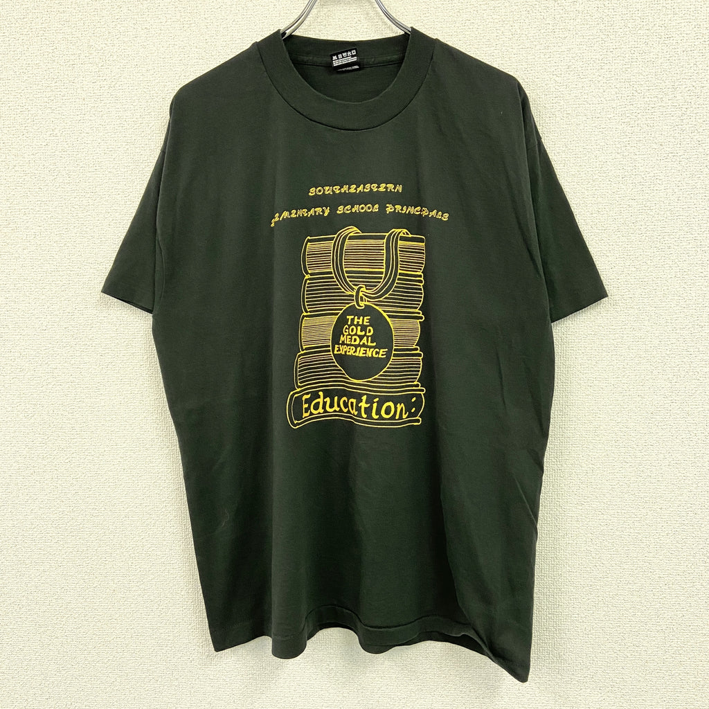 FRUIT OF THE LOOM　フルーツオブザルーム　半袖プリントTシャツ　シングルステッチ　ヴィンテージ　黒　ブラック　XLサイズ　古着