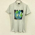 FRUIT OF THE LOOM　フルーツオブザルーム　半袖プリントTシャツ　シングルステッチ　ヴィンテージ　霜降りグレー　Mサイズ カットソー メンズ コットン 古着