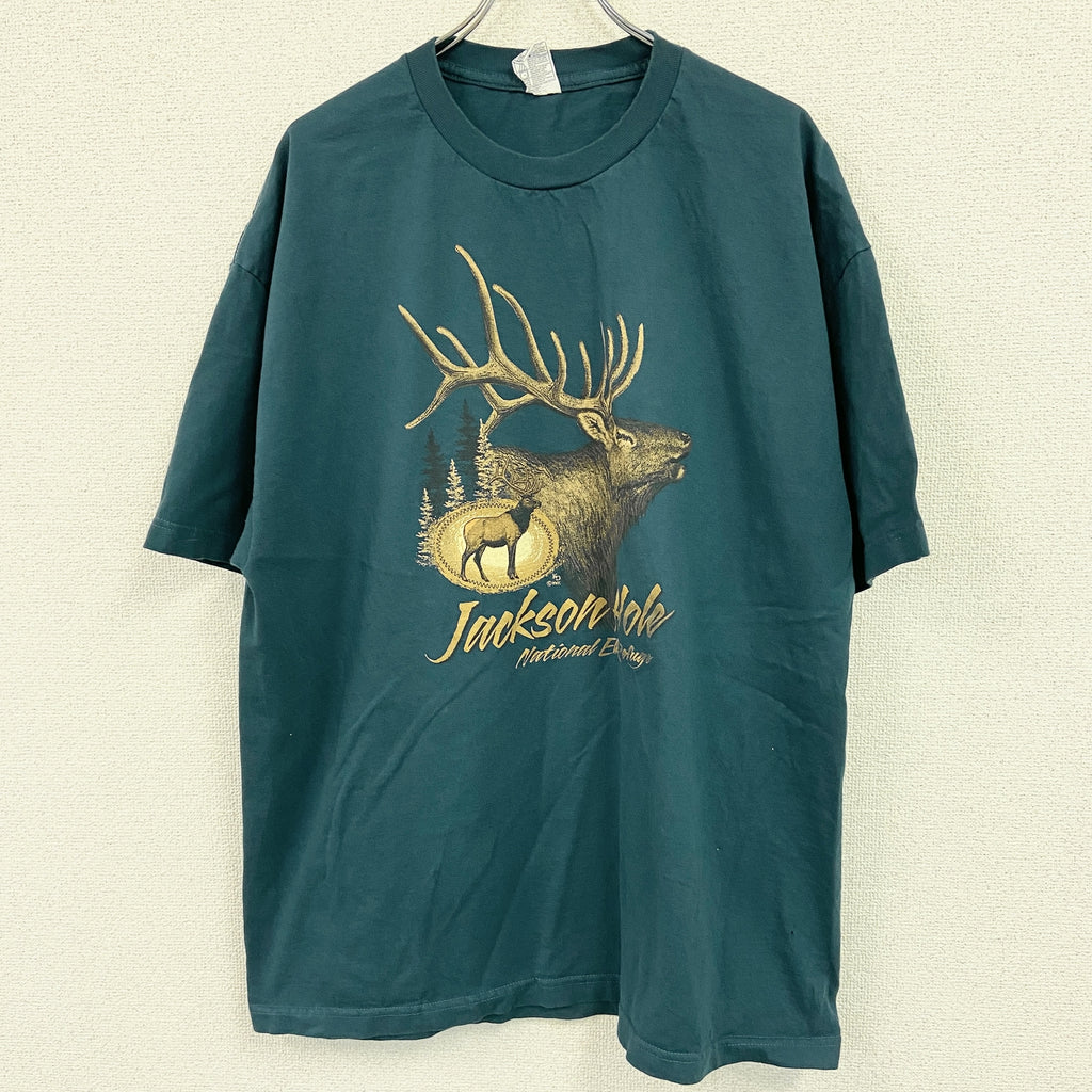ALSTYLE アルスタイル　半袖プリントTシャツ　シングルステッチ　ヴィンテージ　青　ブルー　2XLサイズ　古着