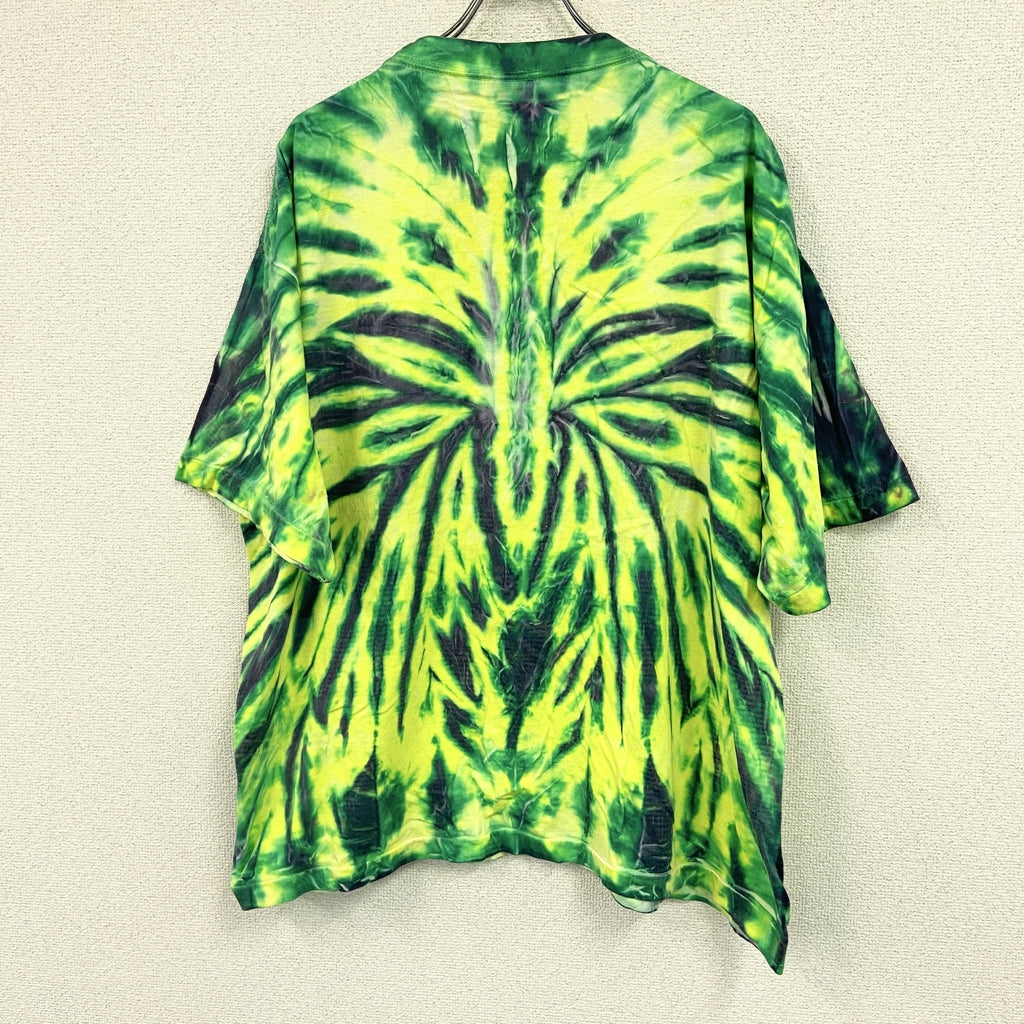 COTTONNET　半袖プリントTシャツ　シングルステッチ　ヴィンテージ　タイダイ柄　マルチカラー　2XLサイズ　古着