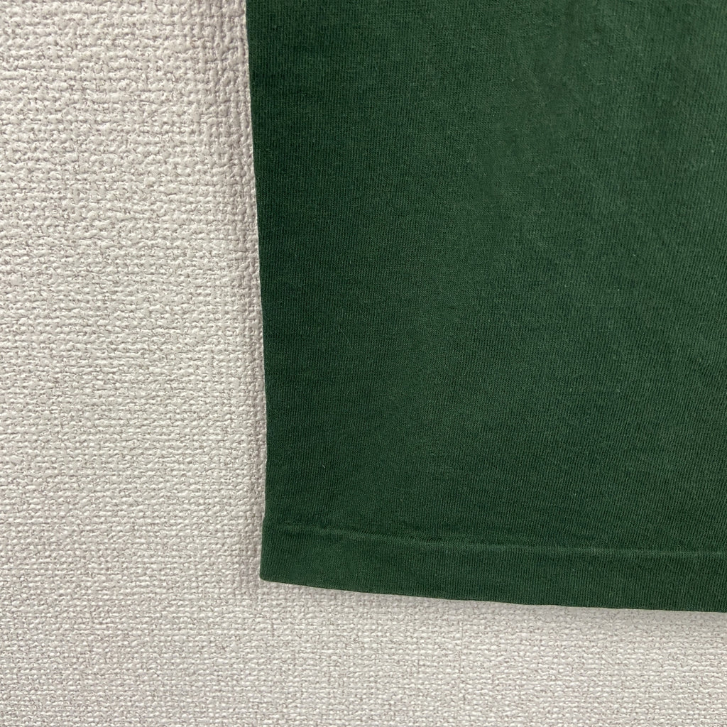 TULTEX　タルテックス　半袖プリントTシャツ　シングルステッチ　ヴィンテージ　緑　グリーン　Lサイズ カットソー メンズ コットン 古着