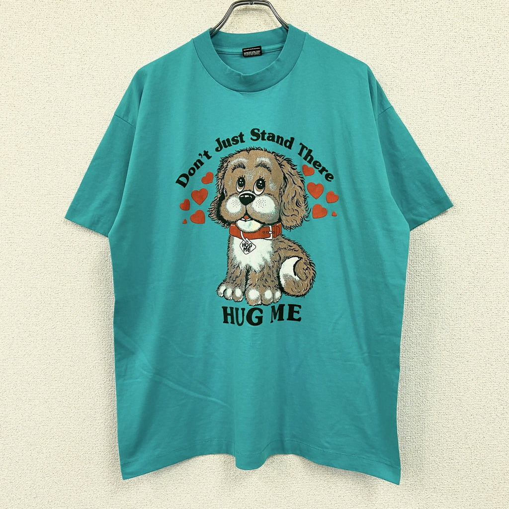 FRUIT OF THE LOOM　フルーツオブザルーム　半袖プリントTシャツ　シングルステッチ　ヴィンテージ　青　ブルー　XLサイズ カットソー メンズ コットン 古着