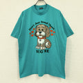 FRUIT OF THE LOOM　フルーツオブザルーム　半袖プリントTシャツ　シングルステッチ　ヴィンテージ　青　ブルー　XLサイズ カットソー メンズ コットン 古着
