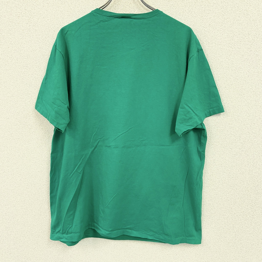 Hanes　ヘインズ　半袖プリントTシャツ　シングルステッチ　ヴィンテージ　青　ターコイズブルー　XLサイズ　古着