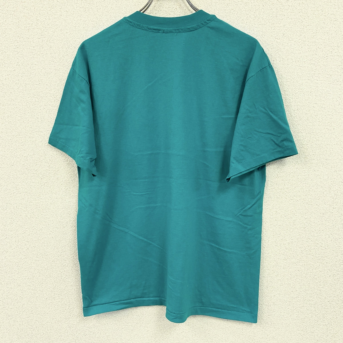 Hanes　ヘインズ　半袖プリントTシャツ　シングルステッチ　ヴィンテージ　青　ブルー　Lサイズ カットソー メンズ コットン 古着